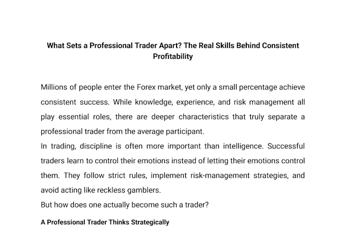 create guides on topics such as forex trading, article and content SEO